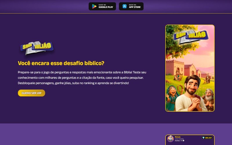 Preview do site Show do Biblião